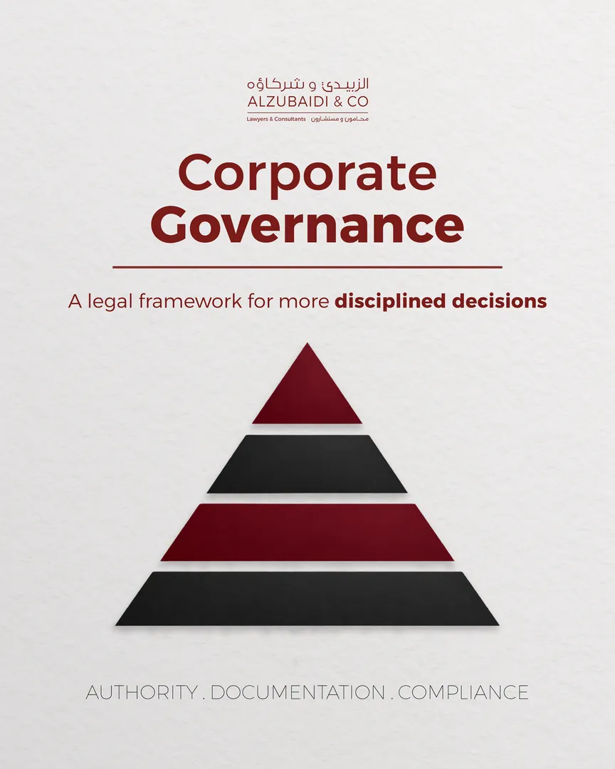 Al Zubaidi law firm post: Corporate governance: a legal framework for more disciplined decisions