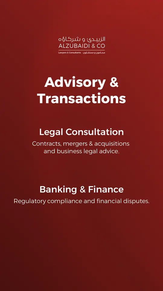Al Zubaidi law firm story highlight: Our services