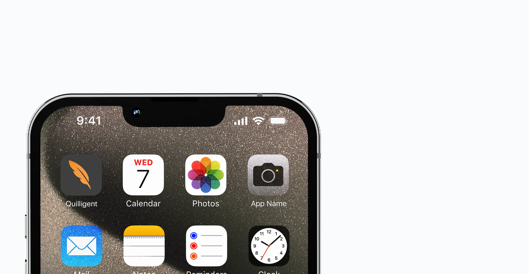 The quill app icon on an iPhone home screen
