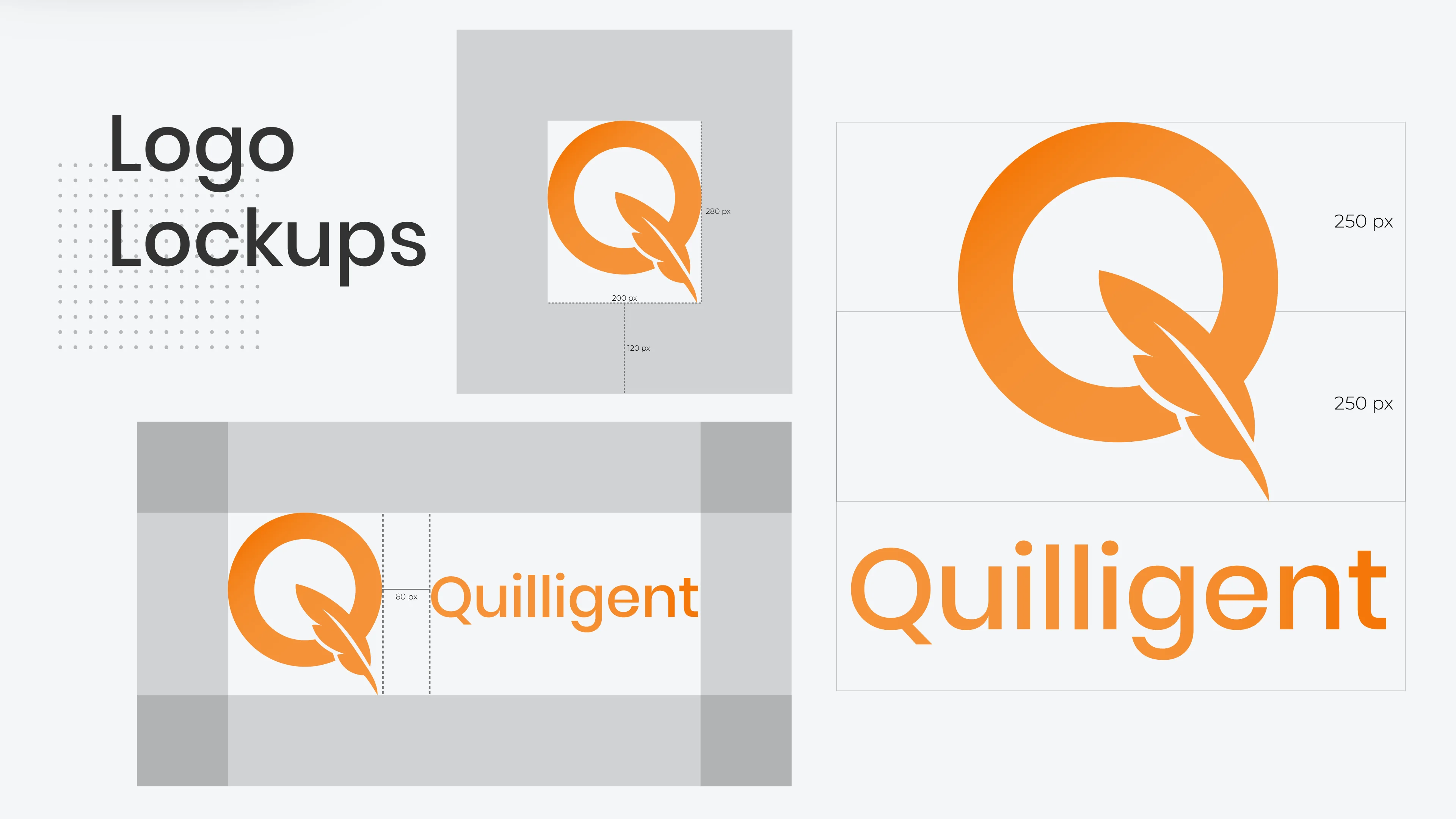 Logo lockups with clear-space measurements